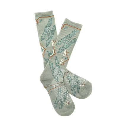 Lucky Chuck Fringe Tucumcari Gray Performance Boot Socks
