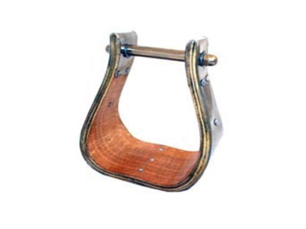 AHE X-Wide Wood Bell Stirrup Stainless Wrap