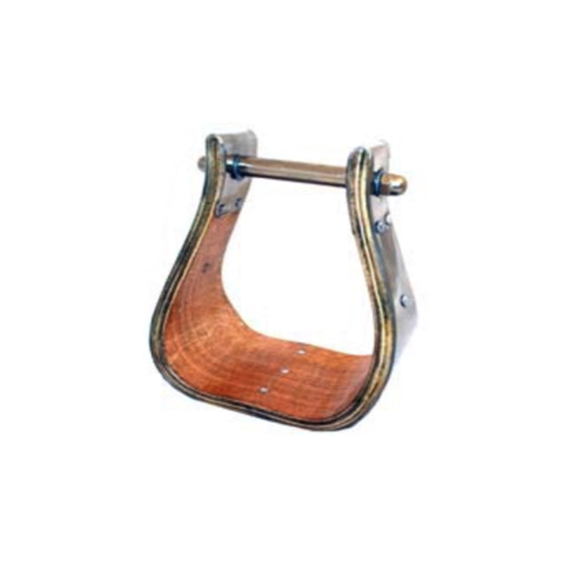AHE X-Wide Wood Bell Stirrup Stainless Wrap