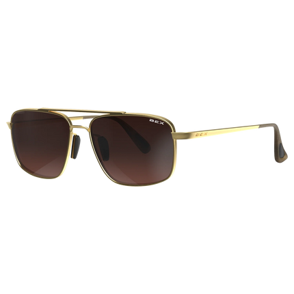 BEX Accel Sunglasses - Matte Gold/Brown