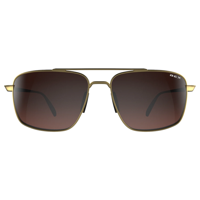 BEX Accel Sunglasses - Matte Gold/Brown