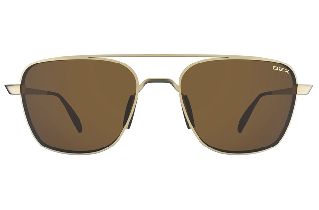 BEX Mach Sunglasses - Matte Gold/Brown