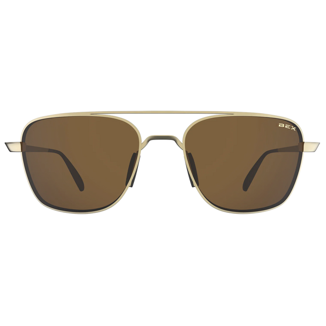 BEX Mach Sunglasses - Matte Gold/Brown