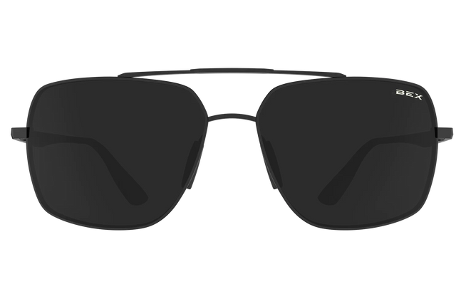 BEX Wing Sunglasses - Matte Black/Gray