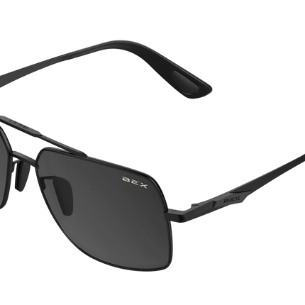 BEX Wing Sunglasses - Matte Black/Gray