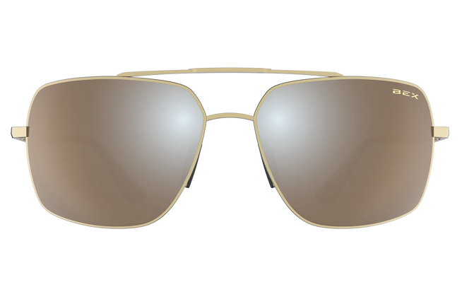 BEX Wing Sunglasses - Matte Gold/Brown