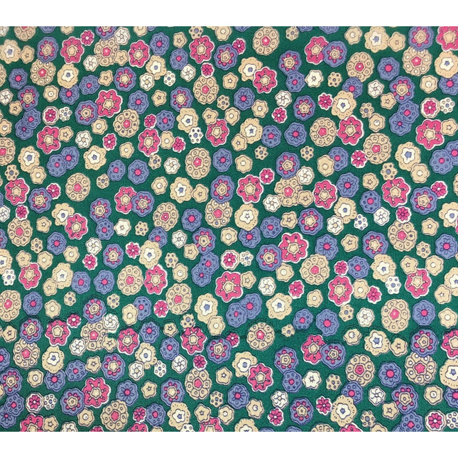 Wild Rags Frontier Calico Teal Flowers