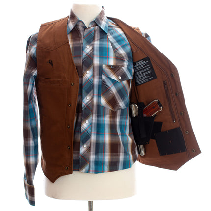 Texas Concealed Carry Vest Chocolate