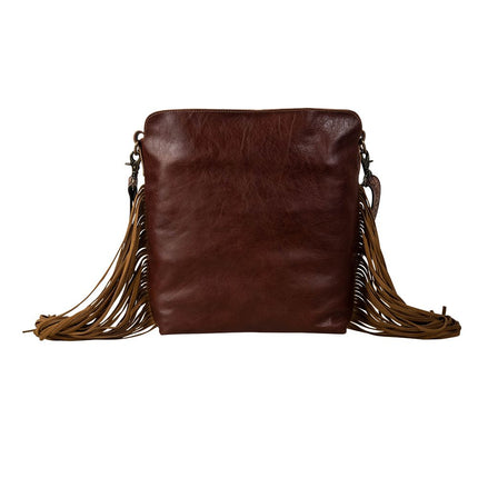 Myra Artesia Way Fringed Tooled Bag