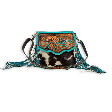 Tooled Bag w/ Fringe - Creek Blossom