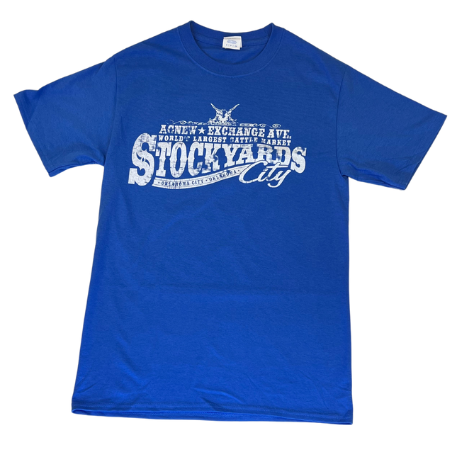 Stockyards City Short Sleeve T-shirts Blue