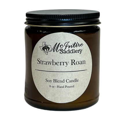 McIntire Saddlery Candle 8oz - Strawberry Roan