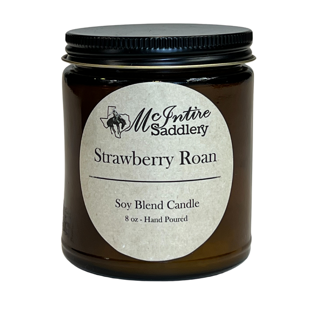 McIntire Saddlery Candle 8oz - Strawberry Roan