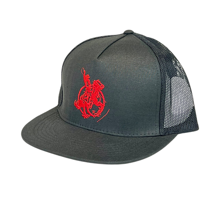 NSC Cap Black w/ Red Logo Flat Bill