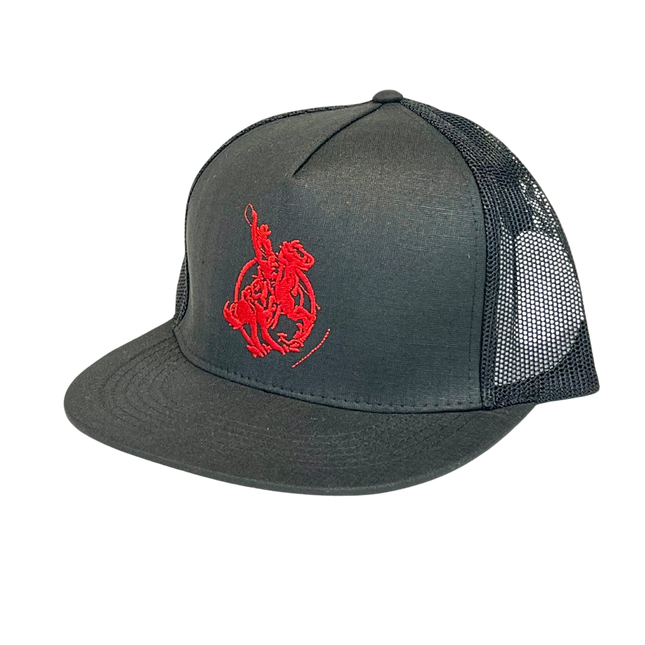 NSC Cap Black w/ Red Logo Flat Bill