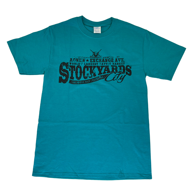 Stockyards City Short Sleeve T-shirts Aqua