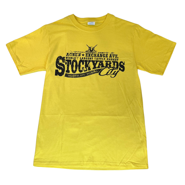 Stockyards City Short Sleeve T-shirts Yellow