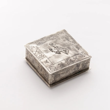 Square Silver Box w/  Bronco