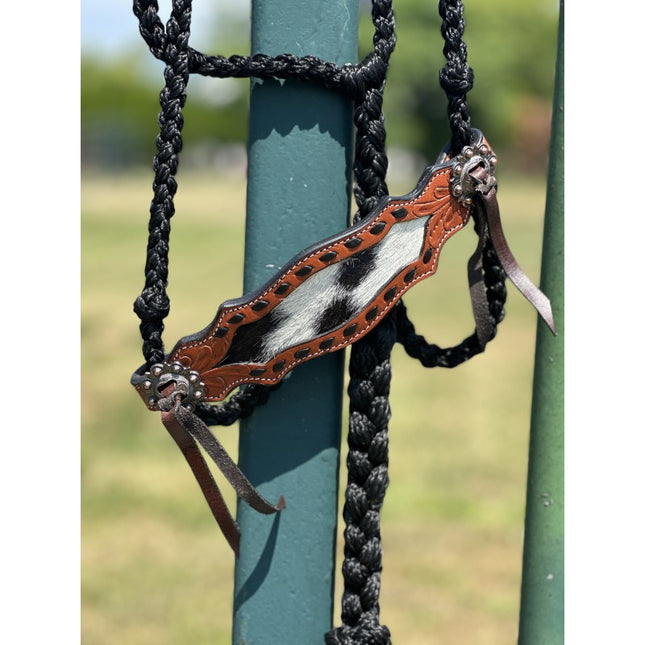 Braided Rope Halter Cow Puncher Black