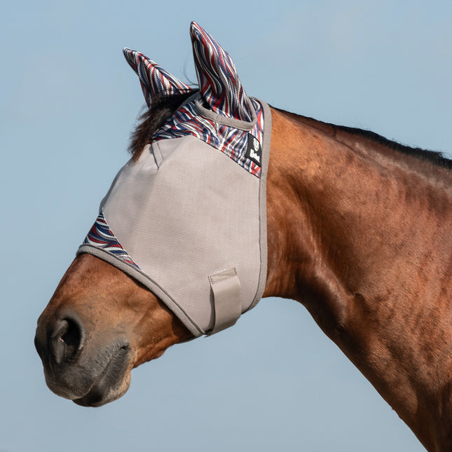 Crusader Designer Fly Mask w/ Ears American Wave Arabian/Small