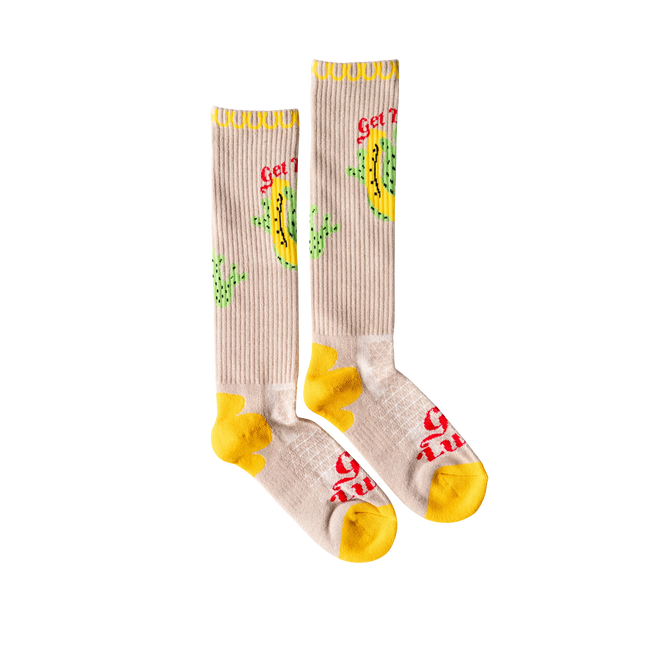 Lucky Chuck Get Lucky Tan Performance Boot Socks
