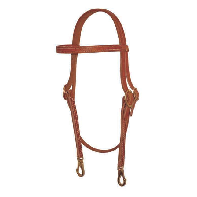 Berlin Browband Headstall w/ Snaps Oiled