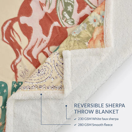 Long Live Cowgirls Campfire Sherpa Throw