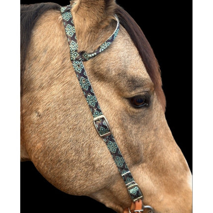 Nylon One Ear Headstall Quick Change Aztec Jungle