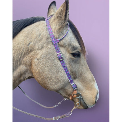 Nylon One Ear Headstall Quick Change Bubblegum