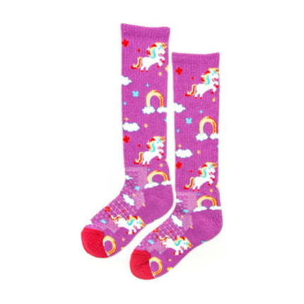 Lucky Chuck Lucky Unicorns Purple Performance Boot Socks