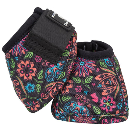 Classic Equine No Turn Bell Boot Neon Flower
