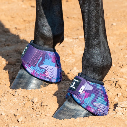 Classic Equine No Turn Bell Boot Purple Camo