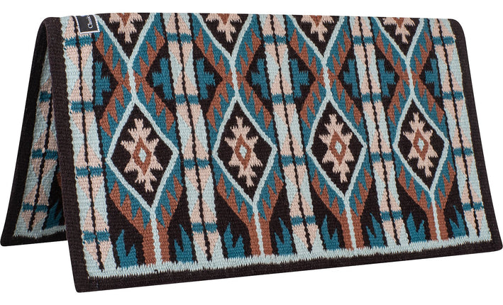 Show Blanket 34x38 Coffee/Seafoam