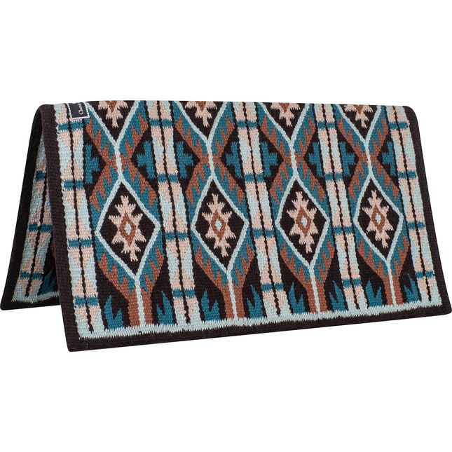 Show Blanket 34x38 Coffee/Seafoam