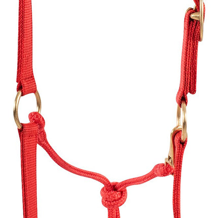 Nylon Rope Halter Red