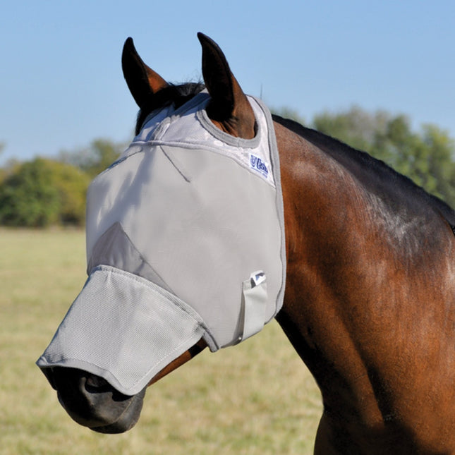 Crusader Fly Mask w/ Long Nose Yearling/Large Pony