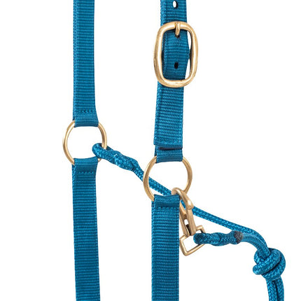 Nylon Rope Halter Turquoise