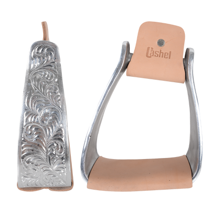 Cashel Aluminum Engraved Slanted Stirrup 3" Deep