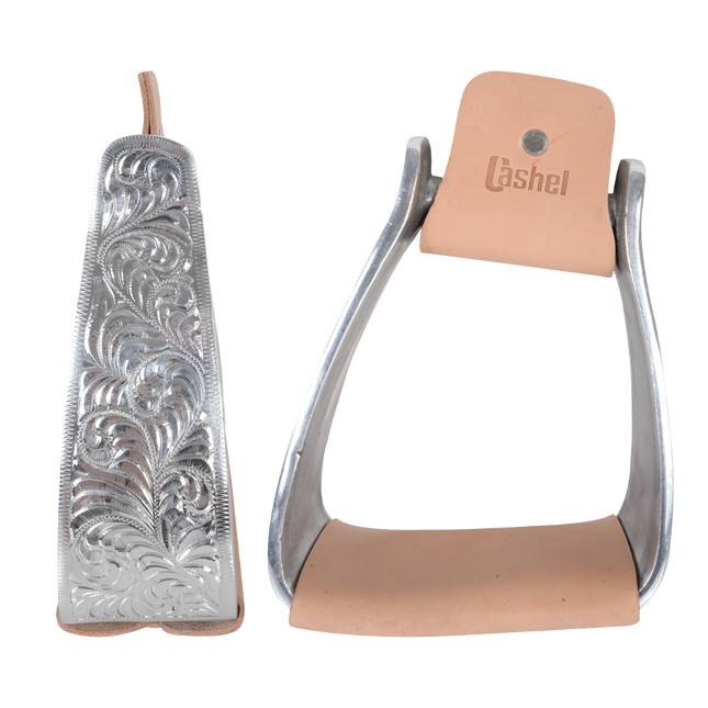 Cashel Aluminum Engraved Slanted Stirrup 3" Deep