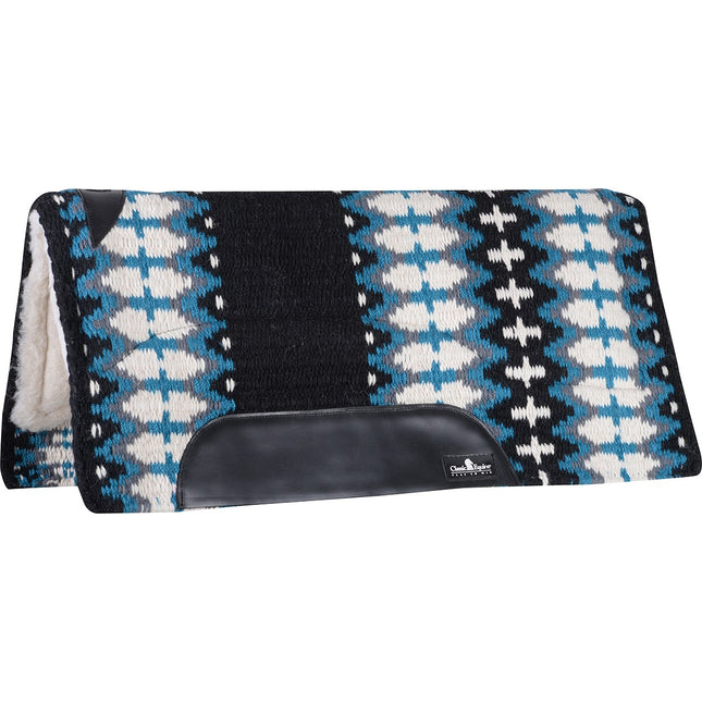 Classic SensorFlex Wool Felt Pad 34x38 Black/Turquoise