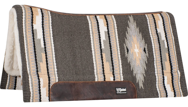 Cashel Blanket Top Performance Pad 34x38 Steel/Tan