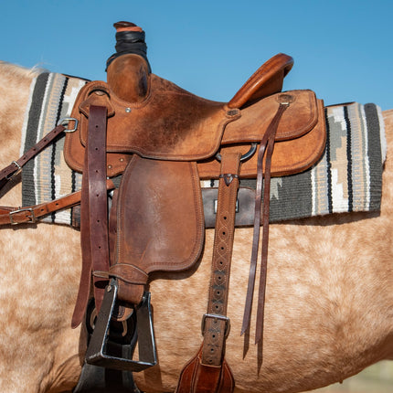 Cashel Blanket Top Performance Pad 34x38 Steel/Tan