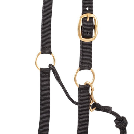 Nylon Rope Halter Black