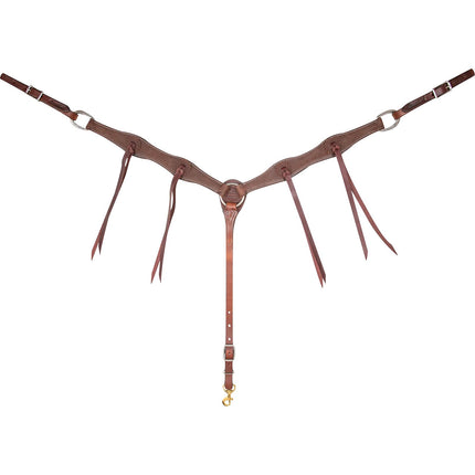 Martin 1.5" Breastcollar Chocolate with Rosette Strings