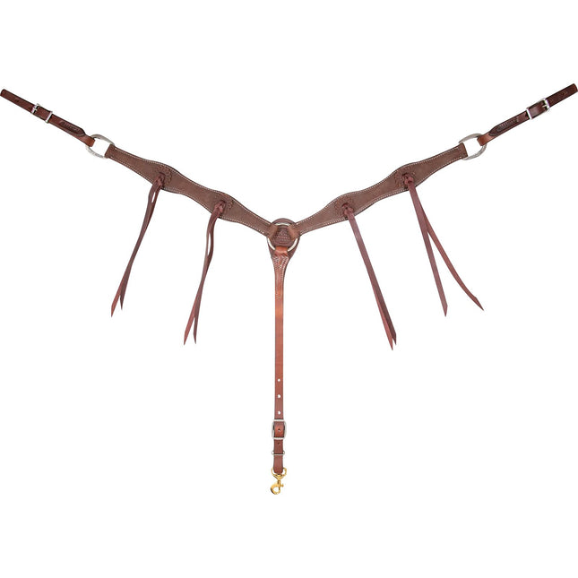Martin 1.5" Breastcollar Chocolate with Rosette Strings