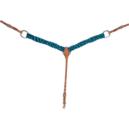 Martin 2" Mohair Breastcollar Black Turquoise