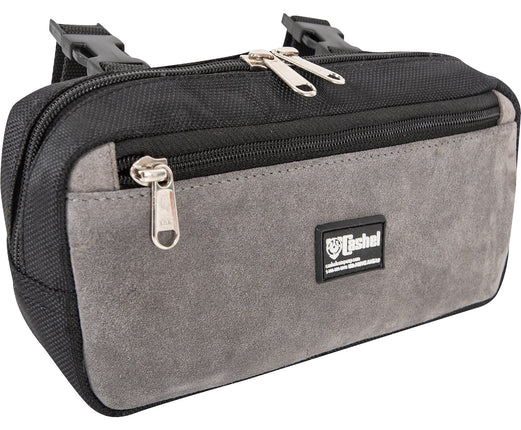 Small Pommel Bag Suede Leather Grey