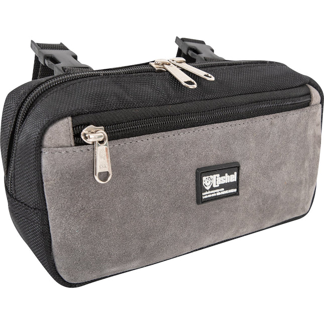 Small Pommel Bag Suede Leather Grey