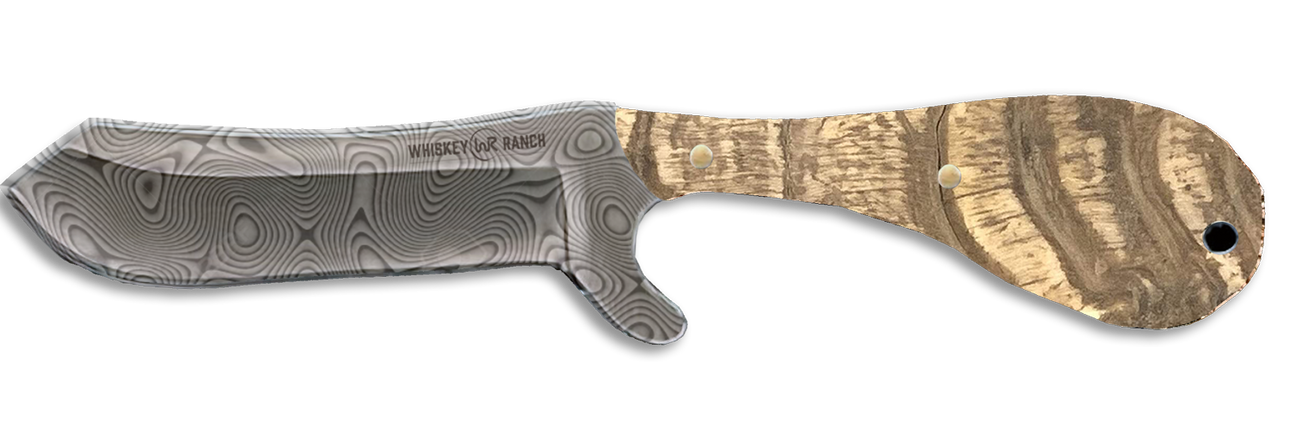 Whiskey Bent Knife Bull Cutter Ram Horn