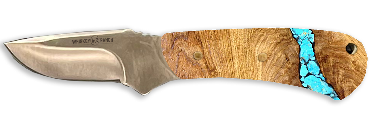 Whiskey Bent Knife Mini Skinner Turquoise River